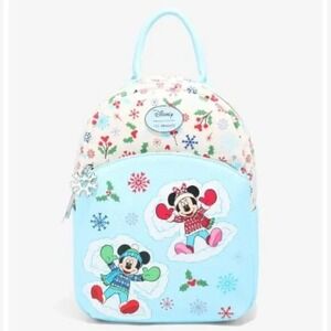 Her Universe‎ Disney Mickey Mouse and Minnie Mouse Snow Angels Mini Backpack
